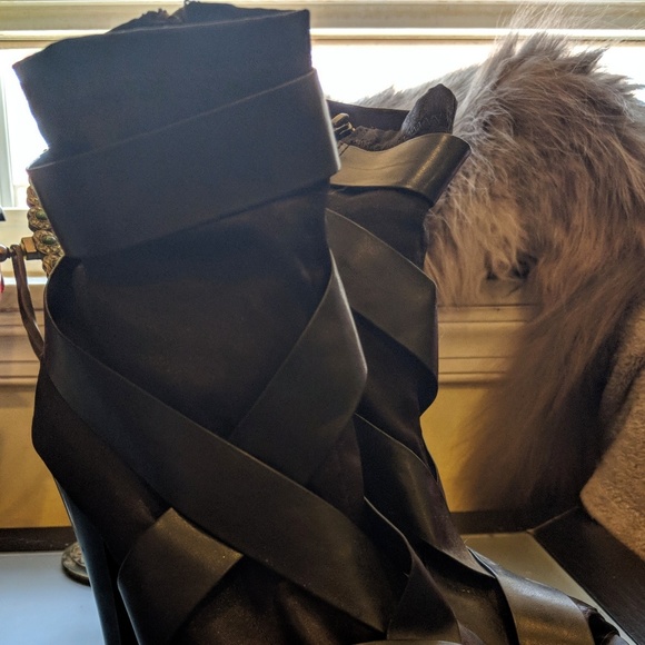 Dollhouse Leather Strap Open-toe Heels - Picture 3 of 3